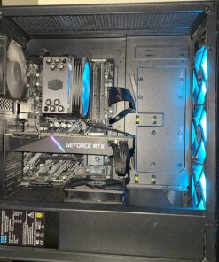 Cooler Master Hyper 212 RGB Black Edition CPU Air Cooler, SF120R RGB Fan, 4 CD 2.0 Heatpipes, Anodized Gun-Metal Black, Brushed Nickel Fins, RGB Lighting for AMD Ryzen/Intel LGA1151 79 81nXwhJvOsL