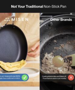 Alternative view of Misen Nonstick Pots and Pans Set - Nonstick Cookware Sets - 9 Piece Essential Kitchen Cookware Set Cookware Set 9 Piece