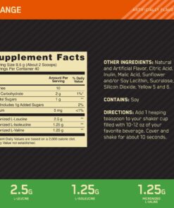 Optimum Nutrition Instantized BCAA Powder, Keto Friendly Branched Chain Essential Amino Acids, 5000mg, Orange, 40 Servings (Packaging May Vary) 13.4 Ounce (Pack of 1) 8 81nbUNMzYL