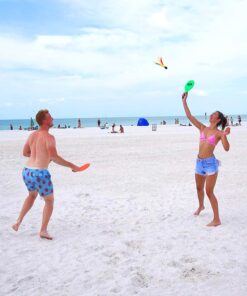 Paddle Ball Game Jazzminton Deluxe with LED Birdie - Indoor/Outdoor Game for Kids, Teens and Adults 16 81ncCBTs6nS