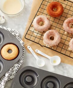 Wilton Non-Stick 6-Cavity Donut Baking Pans, 2-Count Gray Donut Pans 30 81nd8QeBhJL