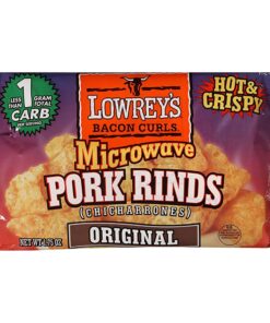 Lowreys Bacon Curls, microwave Pork Rinds Variety Combo, Original & Hot & Spicy, 1.75 Oz (Pack of 6) 12 81ndshlfCUL 1
