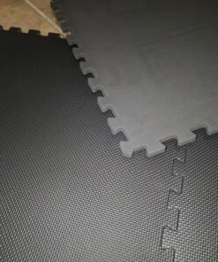 BalanceFrom Puzzle Exercise Mat with EVA Foam Interlocking Tiles for MMA, Exercise, Gymnastics and Home Gym Protective Flooring, Multiple Sizes Black 1/2" Thick, 24 Square Feet 52 81ndtaxBd2L