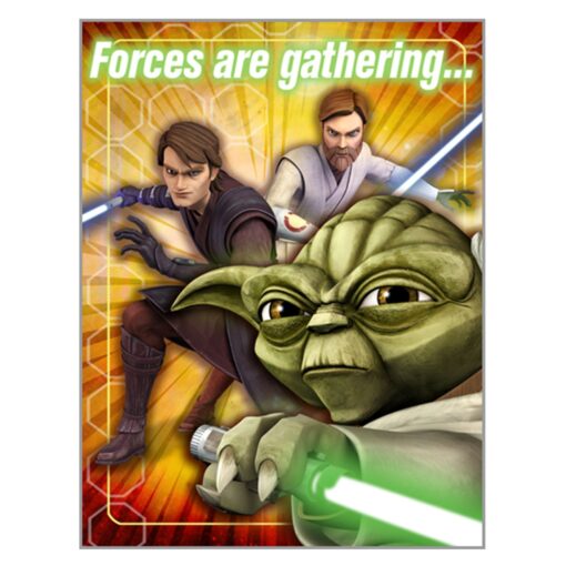 Star Wars: The Clone Wars Opposing Forces Invitations 8 Pack