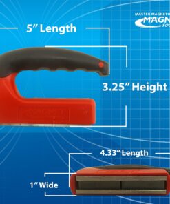 Master Magnetics Strong Magnet with Ergonomic Handle - 100 lb Pull Force, Red, 07501 18 81ngBXvnMFL