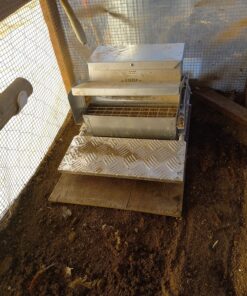 Grandpa's Feeders Automatic Chicken Feeder - Sturdy Galvanized Steel Poultry Feeders - No Spill with Weatherproof Lid - Standard Size for 6-12 Chickens 10 Days (20lb Feed) Silver 14 lb 32 81ngZwzPHbL