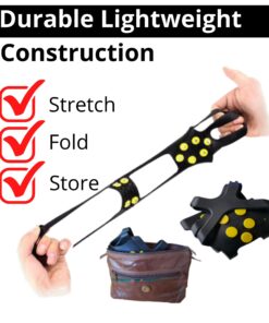 Limm Ice Snow Traction Cleats - Lightweight Crampon Cleats for Walking on Snow & Ice - Anti Slip Grippers Fasten Quickly & Easily Over Footwear - Protable Grips for Shoes and Boots XLarge (M 10 - 12 / W 12 - 14) All Purpose 14 81niKxYZ0BL