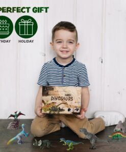 JOYIN Kids Dinosaur Toy, 18 Pcs 6" to 9" Realistic Dinosaur Figures with Movable Jaws Including T-Rex, Triceratops, Velociraptor, Etc, Kids Dinosaur Educational Toys, Christmas Birthday Gifts for Kid 29 81nj4UNhT0L