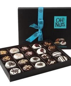 Alternative view of Chocolate Covered Cookie Gift Baskets | 20 Variety Gourmet Assortment Sandwich Cookies | Prime Elegant Box Gifts for Birthday, Anniversary, Holiday Season, Mom, Dad - Oh! Nuts