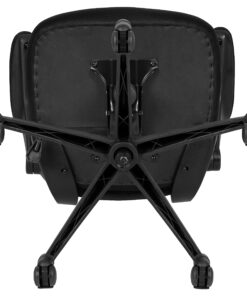 Flash Furniture Kelista Mid-Back Swivel Office Chair with Adjustable Lumbar Support and Seat Height, Ergonomic Mesh Desk Chair with Flip-Up Armrests, Black Black Mesh Set of 1 44 81nkN86WXVL