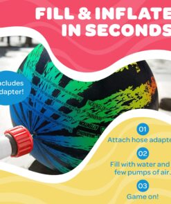 Watermelon Ball The Original Pool Toys for Kids Ages 8-12 - 6.5 inch Pool Ball for Teens, Adults, Family - Pool Games, Pool Toys, Fun Swimming Pool Games, Water Football, Diving and Beach Ball Play 16 81nkOBkWoDL