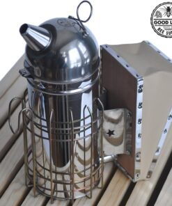 Goodland Bee Supply Complete Tool Assortment - Bee Smoker, Frame Spacer, Serrated Decapping / Uncapping Knife and Roller, Frame Grip, J-Hook and Wood Handle Hive tools - GLTOOLSET1 7 81nkh8zT9L