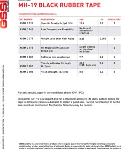 GSSI Sealants Butyl Tape 1/8" x 1" x 50' Black 9 81nkr zTp2L