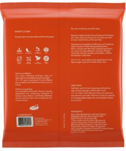 HyperGo Full-Body Rinse-Free Hypoallergenic Biodegradable Bathing Wipes –All Natural, Refreshing Anytime Anywhere, Post Workout, Camping, Travel, Daily Life, 12”x12” X-Large 20-count, Unscented 1 Pack 20 Count (Pack of 1) 23 81nlQ7BDyNL