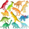 Dinosaur Figure, 7 Inch Jumbo Dinosaur Toy Playset(12 Pack), Safe Material Assorted Realistic Dinosaur,Yeonha Toys Vinyl Plastic Dino Dinosaur Set Party Favors Toys for Kids Boys Toddler Educational