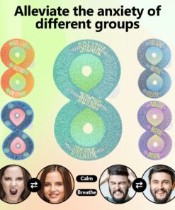 Calm Stickers for Anxiety Sensory Stickers Anti Stress Tactile Textured Stickers Combined with Breathing Exercise for Fidget Strips Suitable for Children and Adults (30 Pierces)(Mixed Loading) Small Hole 20 81nm3gVLZLL