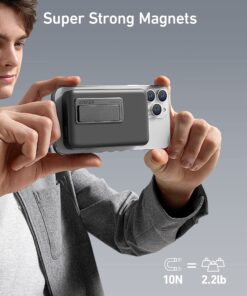 Anker Magnetic Battery, 10,000mAh Foldable Wireless Portable Charger with Stand, 20W USB-C Power Delivery for iPhone 15/15 Plus/15 Pro/15 Pro Max, iPhone 14/14 Pro / 14 Pro Max/13/12 Series Black 36 81nnraewD3L