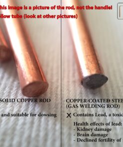 Copper Dowsing Rod - 99.9% Pure Copper - Water Divining Witching, Energy Healing, Paranormal, Ghost Hunting, Gold, Yes No Questions. Instructions and Bonus Pendulum - 5x13 Inch Divining rods 17 81nqb1UwrBL