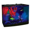 GloFish Aquarium Fish Tank Kits, Includes Fish Tank Decorations and LED Lighting, Tetra Filter and Water Conditioner 5-gallon crescent kit