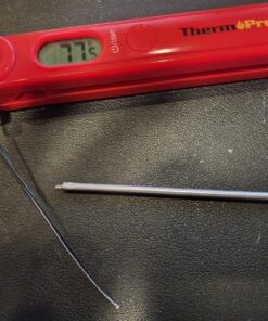 ThermoPro TP03 Digital Meat Thermometer for Cooking Kitchen Food Candy Instant Read LCD Thermometer with Backlight and Magnet for Oil Deep Fry BBQ Grill Smoker Thermometer Bright Red 35 81nsec0DTKL