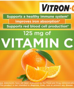 Vitron-C Iron Supplement, Once Daily, High Potency Iron Plus Vitamin C, Supports Red Blood Cell Production, Dye Free Tablets, 60 Count 60 Count (Pack of 1) 21 81nt0DmEXgL