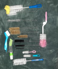 15Pcs Food Grade Multipurpose Bottle Brushes for Cleaning,Cleaner Brush,Include Straw Brush|Bottle Brush|Blind Duster|Pipe Cleaner,Small,Long,Soft,Stiff Kit for Baby Bottle,Nipple,Tube,Jar,Bird Feeder Multicolor 19 81nuG0CQukL