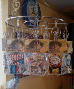 Pro Chef Kitchen Tools Clothes Drying Rack - Round Clothing Racks - Laundry Portable Clothesline Includes 18 Metal Clothespins Hanger Clips Set - Baby Clothes Storage Closet - Herb Hanging Air Dryer 38 81nuaWcJ JL