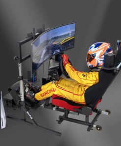 Alternative view of OpenWheeler GEN3 Racing Wheel Simulator Stand Cockpit Red on Black, Video Game Controller, Fits All Logitech G923, G920, Thrustmaster, Fanatec Wheels, Compatible with Xbox One, PS4, PC Platforms.