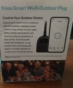 Kasa Outdoor Smart Plug, Smart Home Wi-Fi Outlet Timer, Max Load 15A/1875W, IP64 Weather Resistance, Compatible with Alexa, Google Home & SmartThings, No Hub Required, ETL Certified(KP401) 1-Socket New Version 46 81nvsvpmVUL 1