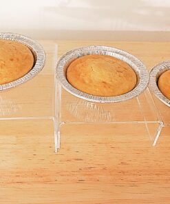 SimbaLux Acrylic Display Risers Clear Stand Set of 3 Medium Low Profile Tiered for Showcasing Food, Cupcake, Dessert, Candy, Jewelry, Figurines, Photos, Retail & Home Decoration, Durable & Steady 22 81nwQREFhML