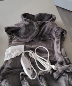 Snailax Heating Pad for Back Pain Relief, Electric Large Heating Pad for Neck and Shoulders,Cramps, Neck Warmer Weighted Wearable Back Heated Wrap, 6 Heat Settings & Auto Shut Off, Washable,Gifts 24" x 33"Gray 73 81nx9vV1YHL