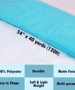 Alternative view of Craft And Party, Fabric Tulle 54" by 40 Yards (120 ft) Light Blue Fabric Tulle Bolt for DIY Tutu Skirt, Wedding and Decoration (Light Blue) 54" x 40 yards