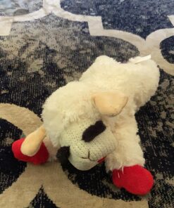 Multipet Plush Dog Toy, Lambchop, 10", White/Tan, Small 10" 41 81ny17s1JEL