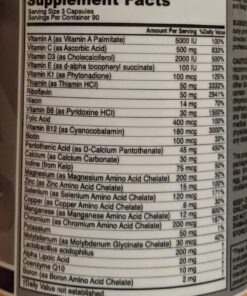 Ketolabs Ketocore Keto Vitamins | Keto Multivitamin for Men & Women | Keto Supplements & Pills for Ketosis, Low Carb & Carnivore Diets | No Keto Flu | Rich in Magnesium & Potassium | 90 Capsules 90 Count (Pack of 1) 17 81nyARNyyEL