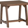 SIMPLIHOME Sawhorse SOLID WOOD 22 inch wide Square Modern Industrial End Side Table in Medium Saddle Brown, for the Living Room and Bedroom End Table