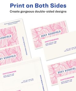 Avery Printable Business Cards, Inkjet Printers, 200 Cards(Pack of 1), 2 x 3.5, Clean Edge, Heavyweight (8871) Matte White 17 81o2S FuDDL