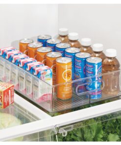 iDesign Recycled Plastic Resipreme Divided Fridge and Freezer, 12” x 4” x 14.5”, Clear 1 Pack 20 81o2iaKO6L