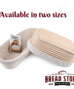 (10x6 inch) Oval Proofing Basket Set by Bread Story Oval Brotform Handmade Unbleached Natural Cane Bread Baking Kit with Cloth Liner Bread Baking e-book Course Discount Coupon 10"Wx6"L 16 81o5GDFfDdL