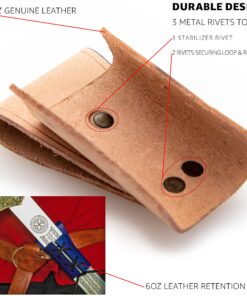 Armory Replicas – Genuine Leather Dagger Holster – Medieval Inspired Adjustable Small Weapon Sword Frog Artisan Brown 13 81o72GjJ3fL