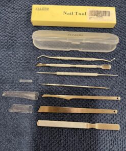 ZIZZON 7 Pcs Ingrown Toenail File and Lifters Set, Stainless Steel Ingrown Toenail Removal Kit, Manicure Treatment Under Nail Cleaner Pedicure Tools 7pcs 28 81o8n9MMTsL