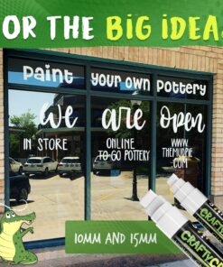 White Liquid Chalk Markers for Blackboard - Also Perfect Glass Window Markers for Cars, Shops or Home or Dry Erase Boards - Five Chalk Marker Pen Set, Fine & Jumbo Size Pens 1mm, 3mm, 6mm, 10mm, 15mm 5 Pack White Multi-size (1mm to 15mm) 15 81o9fxKShUL