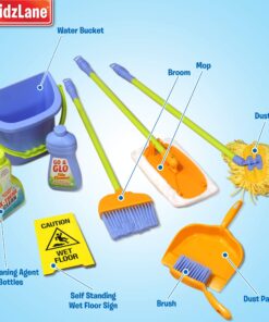 Kidzlane Kids Cleaning Set for Toddlers | Kids Broom Set for Kids for Play | Mop and Cleaning Toys Set | Kids Broom and mop Set for Toddlers | Cleaning Toys for Kids Ages 4-8 and Older Housekeeping 25 81o9n9TQR3L