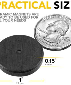 X-bet MAGNET 50 pcs Craft Magnets! Alnico Magnets 1 Inch (25mm) - Round Disc Magnets for DIY, Craft Hobbies, Science & School Projects – Bulk lot of Tiny Ceramic Magnets Flats 26 81oA0 vnrNL 1