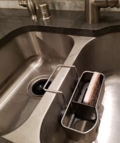 simplehuman Sink Caddy Sponge Holder, Brushed Stainless Steel Full-Size 30 81oA5q1lqL