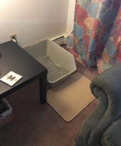 PET MAGASIN Cat Litter Mat (2-Mat Set) - Soft and Durable Pet Litter Mats for Cats, Dogs, and Puppies - One Big (24.5'' x 16.5'') and One Small (15.5'' x 12.5) Medium 31 81oAgLDxBaL