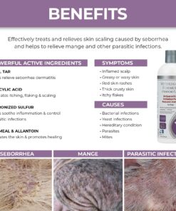 Veterinary Formula Clinical Care Antiparasitic & Antiseborrheic Medicated Dog Shampoo, 16 oz – Paraben, Dye, Soap Free – Hydrating and Antifungal Shampoo for Dogs, White 29 81oCB3n DbL