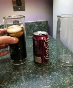 Sun's Tea (Set of 2) 20oz (600ml) Ultra Clear Strong Double Wall Insulated Thermo Glass Tumbler V3 Highball Glass for Beer/cocktail/lemonade/iced Tea/Smoothie (Real Borosilicate Glass, Not Plastic) 12 81oDKuPa1lL