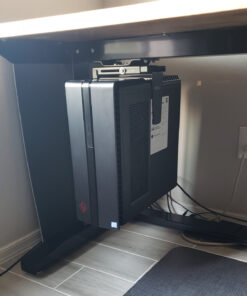 VIVO Adjustable Under Desk and Wall PC Mount, Computer Case CPU Holder with Swivel Action and Secure Locking, Black, MOUNT-PC01 85 81oDpzy6TgL