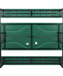 Norwood Commercial Furniture Blow- Molded Plastic Picnic Table, Green/Black, NOR-PTBM7260-6-10, 72"D x 57"W x 30"H 1-(Pack) 31 81oE9KWLoL