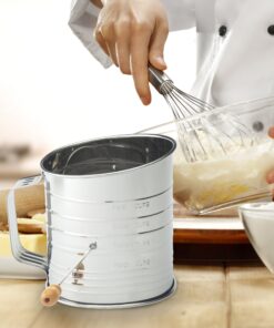 Alternative view of Mrs. Anderson’s Baking Hand Crank Flour Icing Sugar Sifter, Stainless Steel, 5-Cup Hand Crank, 5 Cup